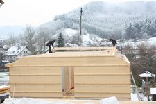 New construction of a timber frame house