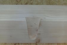 Cut-out for dovetail wood connection